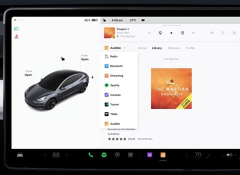 Audible im Tesla hören
