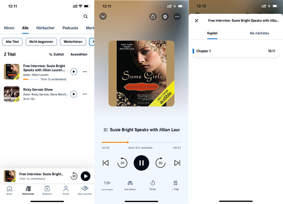 Audible Hörbücher in der App abspielen iPhone