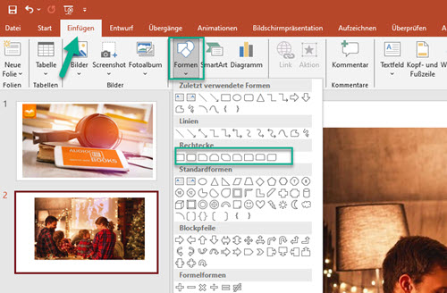 Formen in PowerPoint einfügen
