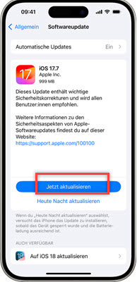 iOS System aktualisieren