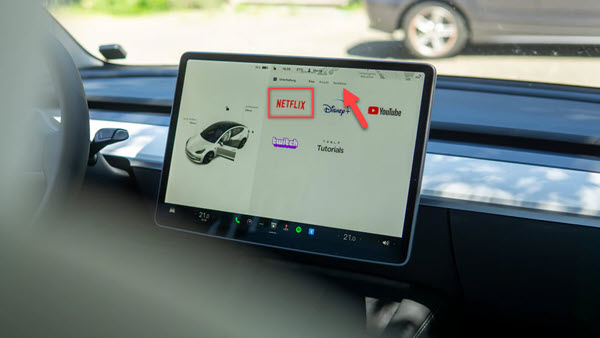 Netflix App im Tesla starten oder installieren