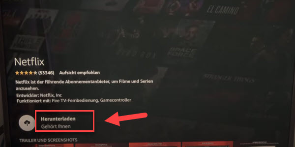 Netflix auf Fire TV Stick installieren