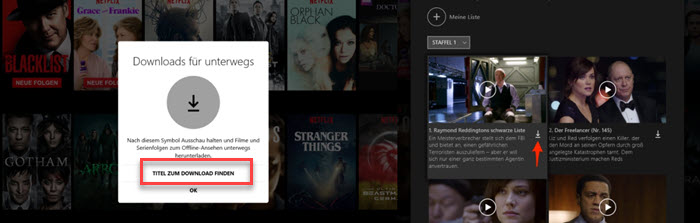 Netflix Filme herunterladen Windows