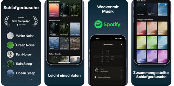 Spotify Wecker mit Night Wecker einstellen auf iPhone