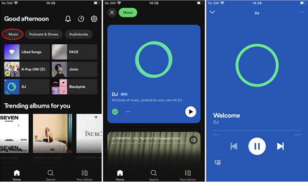 Spotify AI DJ aktivieren Handy