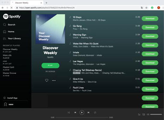 Spotify Songs mit DZR Downloader herunterladen