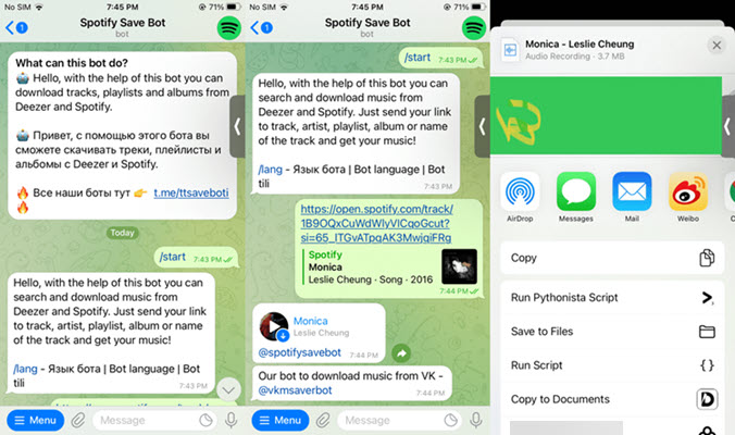 Spotify Telegram Bot Android