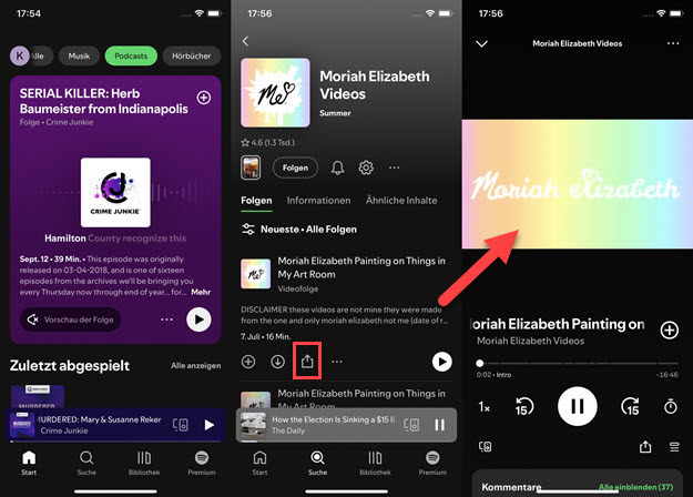 Spotify Video Podcasts herunterladen auf dem Handy