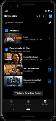 Netflix Downloads Speicherort iPhone/iPad